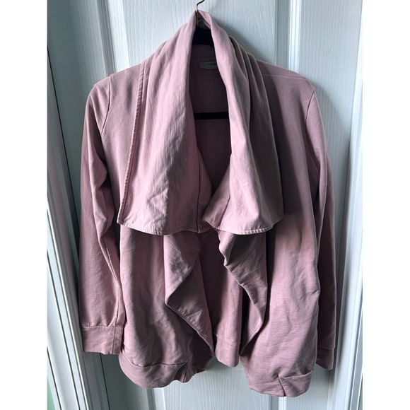 AllSaints Sweaters - ALL SAINTS Womens Delia Sweatshirt Cardigan Waterfall Drape Mauve Pink Size M